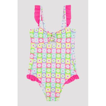 Costum de baie intreg cu volane