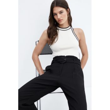 Pantaloni lungi cu talie inalta Manuel