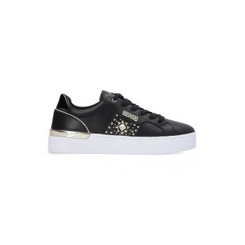 Pantofi sport de piele si piele ecologica cu nituri si tinte