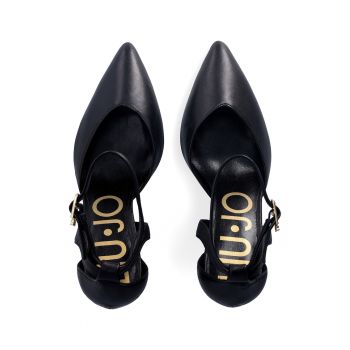Pantofi stiletto de piele cu varf ascutit