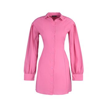 Rochie-camasa cu detalii cu volane