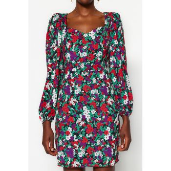 Rochie cambrata cu model floral