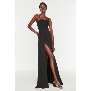 Rochie maxi cu slit lateral adanc