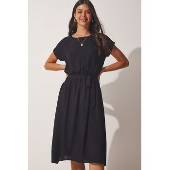 Rochie midi cu decolteu rotund