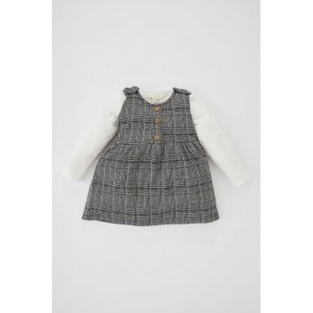 Set de rochie cu model si bluza - 2 piese