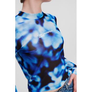 Bluza cu maneci lungi si imprimeu abstract