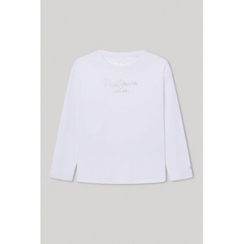 Bluza din bumbac cu logo cu strasuri Nuria
