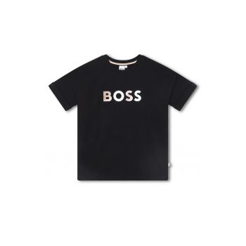 Tricou cu decolteu la baza gatului si imprimeu logo