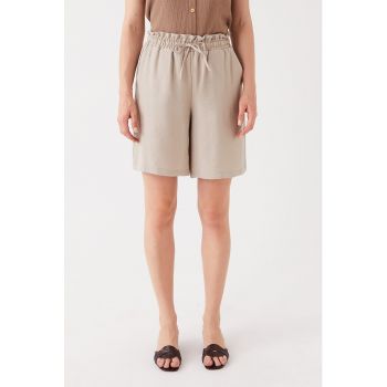 Pantaloni scurti relaxed fit cu snururi
