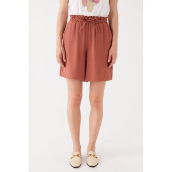 Pantaloni scurti relaxed fit cu snururi
