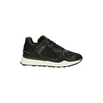 Pantofi sport cu insertii din piele si piele intoarsa