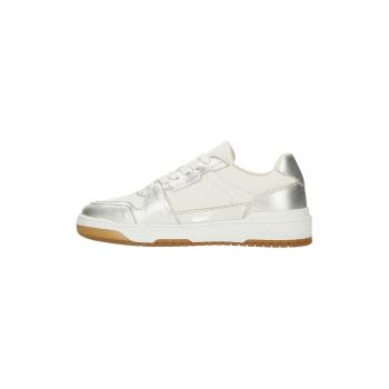 Pantofi sport din piele cu varf rotund
