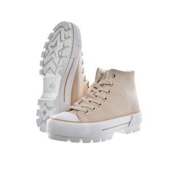 Pantofi sport mid-high de piele ecologica