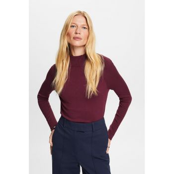 Pulover tricotat fin cu maneci raglan