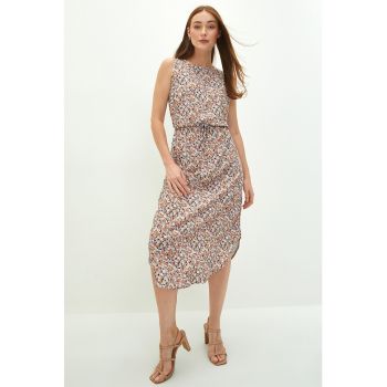 Rochie cu imprimeu fara maneci