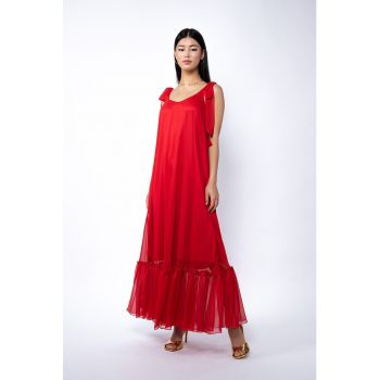 Rochie de matase cu decolteu adanc pe partea din spate Janet