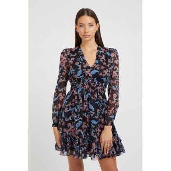 Rochie evazata cu imprimeu floral