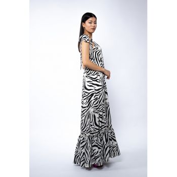 Rochie maxi cu animal print Janet