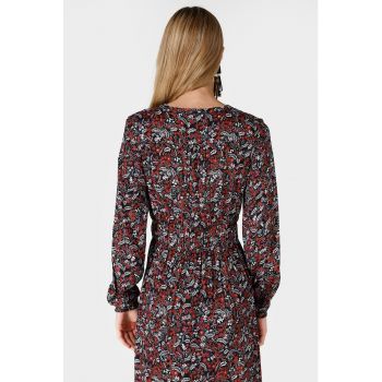 Rochie midi cu model grafic