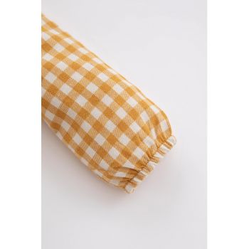 Set de bluza in carouri - colanti striati si bentita - 3 piese