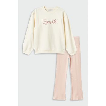 Set de bluza sport si pantaloni cu striatii