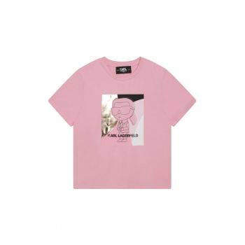 Tricou din amestec de modal cu imprimeu metalizat