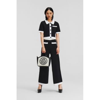 Tricou polo crop