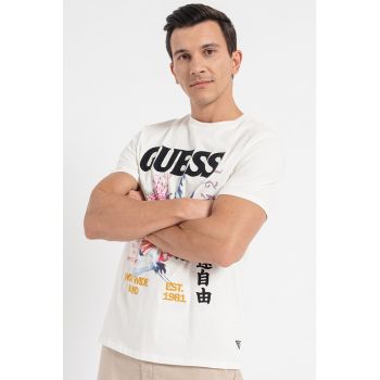 Tricou regular fit de bumbac cu imprimeuri diverse