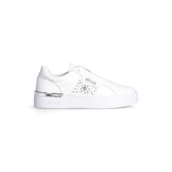 Pantofi sport de piele si piele ecologica cu nituri si tinte