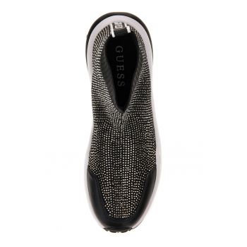 Pantofi sport slip-on cu aplicatii de strasuri