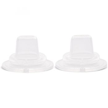 Set De 2 Tetine Adaptor Moale Din Silicon 9 luni+ Silicon Transparent ieftina