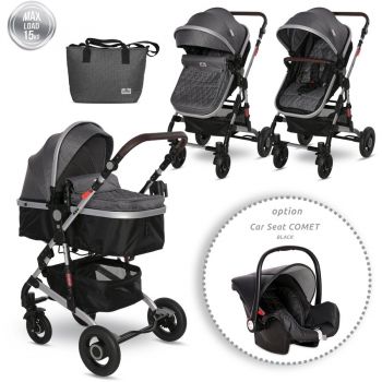 Carucior 3 in 1 Alba Premium Steel Grey