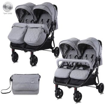 Carucior pentru Gemeni Duo Cool Grey