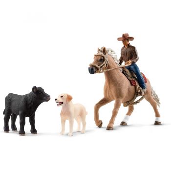 Jucarie Farm World western riding, play figure