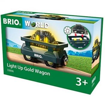Jucarie gold wagon with light - 33896