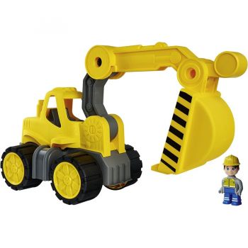 Jucarie Power-Worker excavator + figure, toy vehicle (yellow/grey)