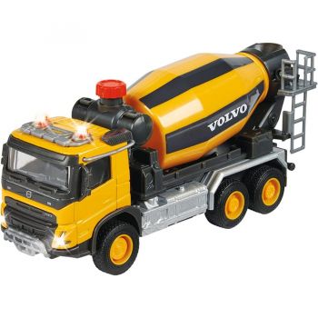 Jucarie Volvo cement mixer, toy vehicle (orange/black, with light and sound)