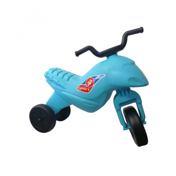 Motocicleta Copii cu trei roti fara pedale mediu culoarea Albastru Deschis de firma originala