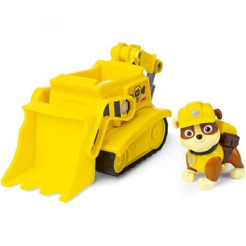 Spin Master Paw Patrol Rubbles Bulldozer Model Vehicle (With Collectible Figure)