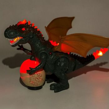 Robot dinozaur Tyrannosaurus cu lumini si sunete (Culoare produse: Rosu)