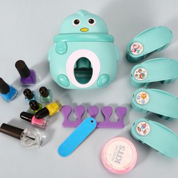 Set DIY pentru Machiaj si manichiura cu lampa functionala (Culoare produse: verde)