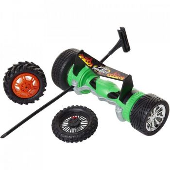 Set Fly Wheels, 4 anvelope si lansator turbo (Culoare produse: verde)
