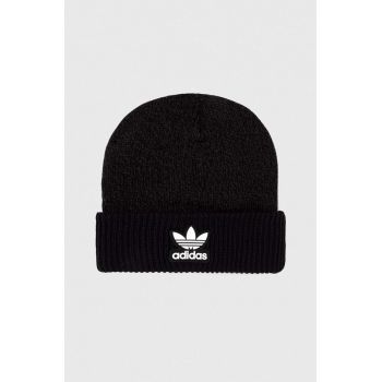 adidas Originals caciula culoarea negru, din tesatura neteda