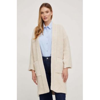 Answear Lab cardigan de lana culoarea bej, călduros ieftin