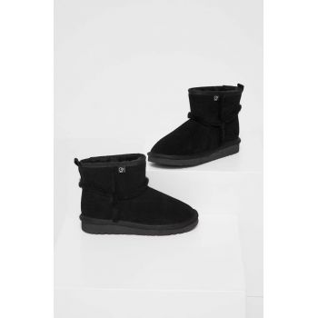 Answear Lab cizme de zapada din piele intoarsa culoarea negru ieftini