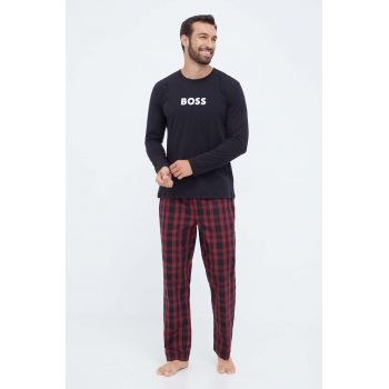 BOSS pijama bărbați, culoarea roșu, cu model 50488084 de firma originale