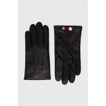 HUGO manusi de piele barbati, culoarea negru