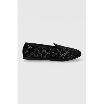 Karl Lagerfeld papuci de casa KLARA III culoarea negru, KL40040 la reducere