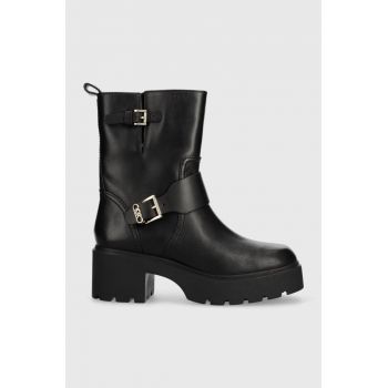 MICHAEL Michael Kors cizme de piele Perry femei, culoarea negru, cu toc drept, 40F3PYME5L