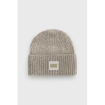 UGG Căciulă din amestec de lână culoarea gri, din tricot gros